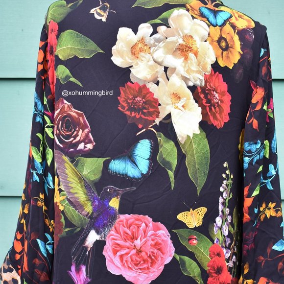 Alice + Olivia | Avila Reversible Kimono Multi Garden/Combo - Picture 3 of 11